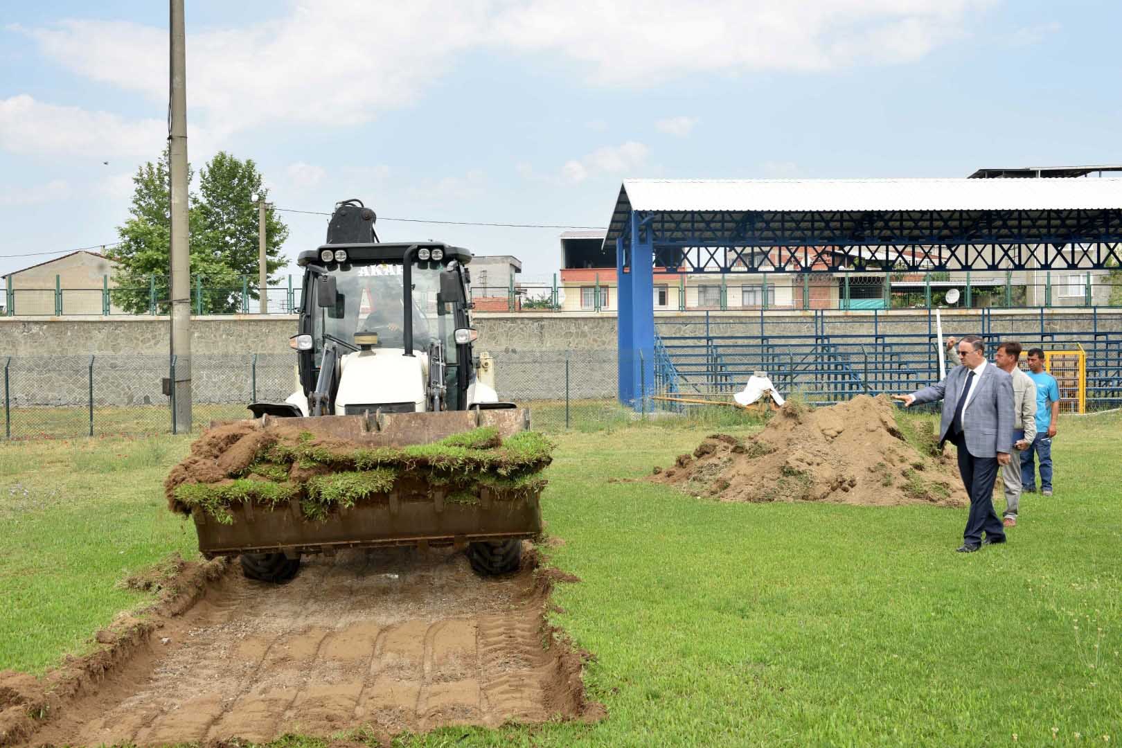 Mustafakemalpaşa Stadı yeni sezona hazırlanıyor