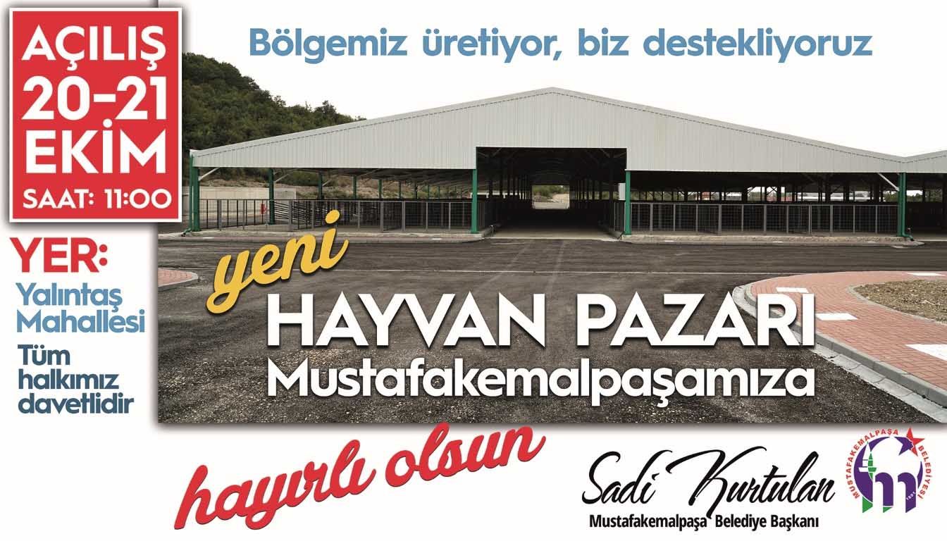 Güney Marmara’nın en büyük hayvan pazarı açılıyor 