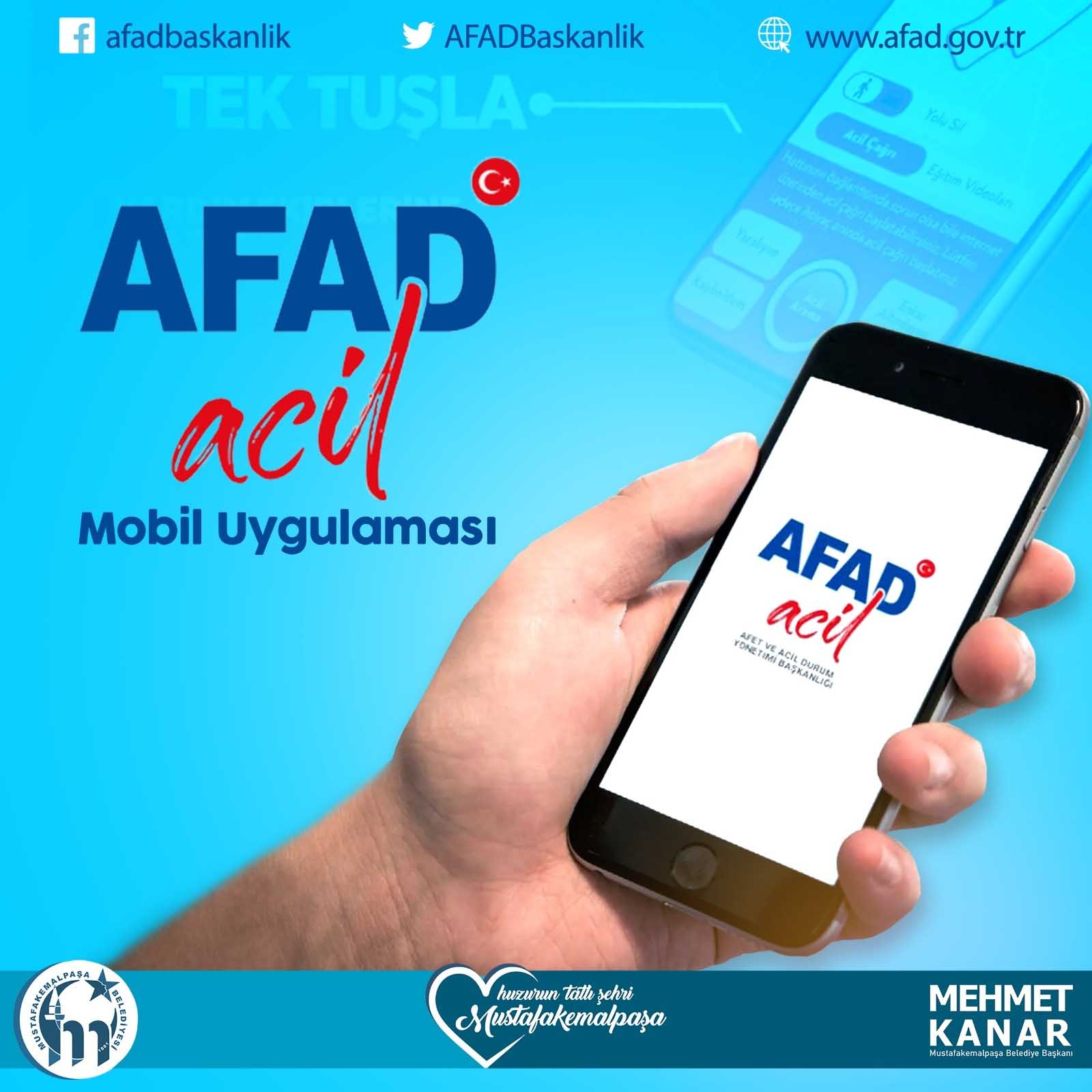 'AFAD Acil' Adlı Mobil Uygulama Kullanıma Sunuldu