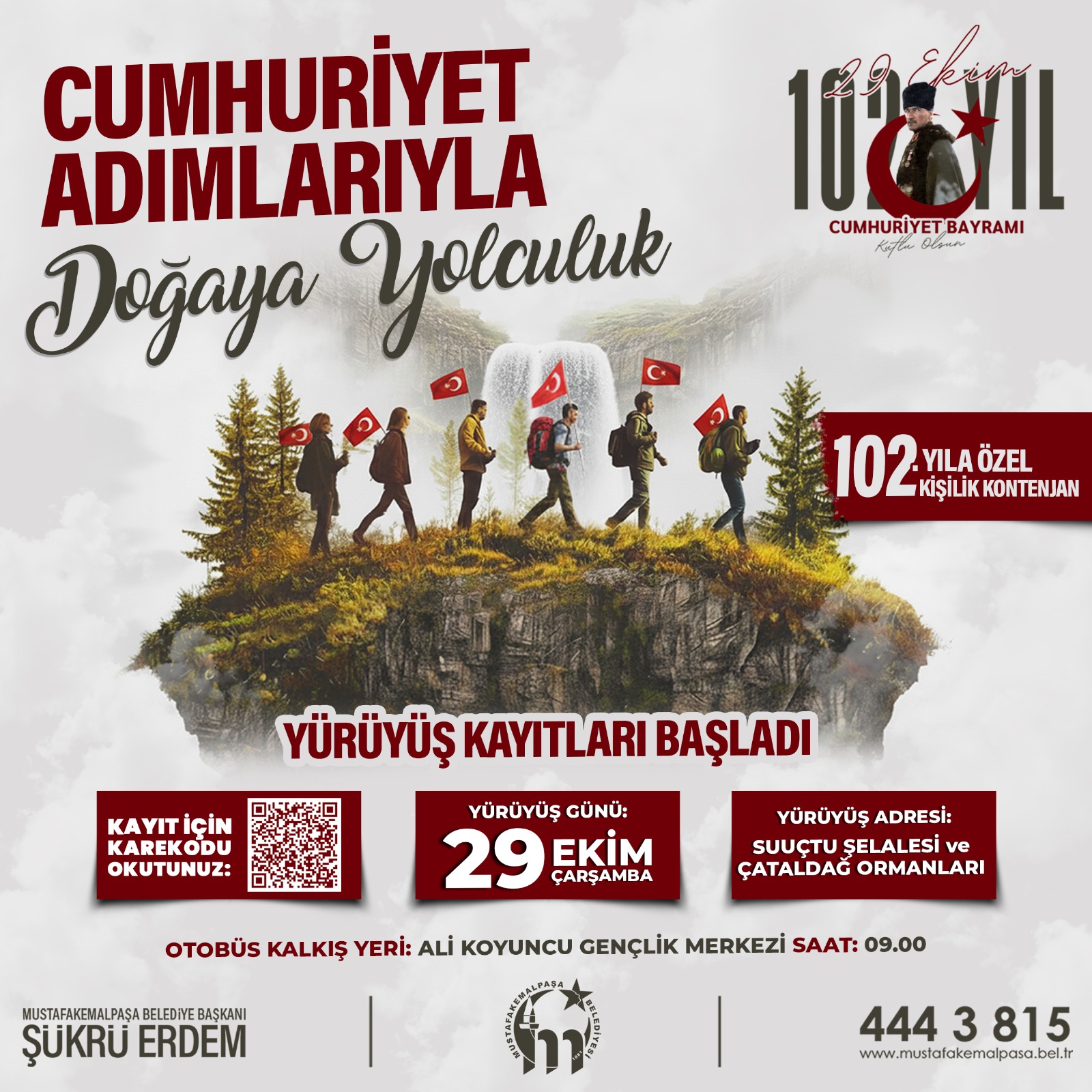 Cumhuriyet Adımlarıyla Doğaya Yolculuk Yürüyüşü