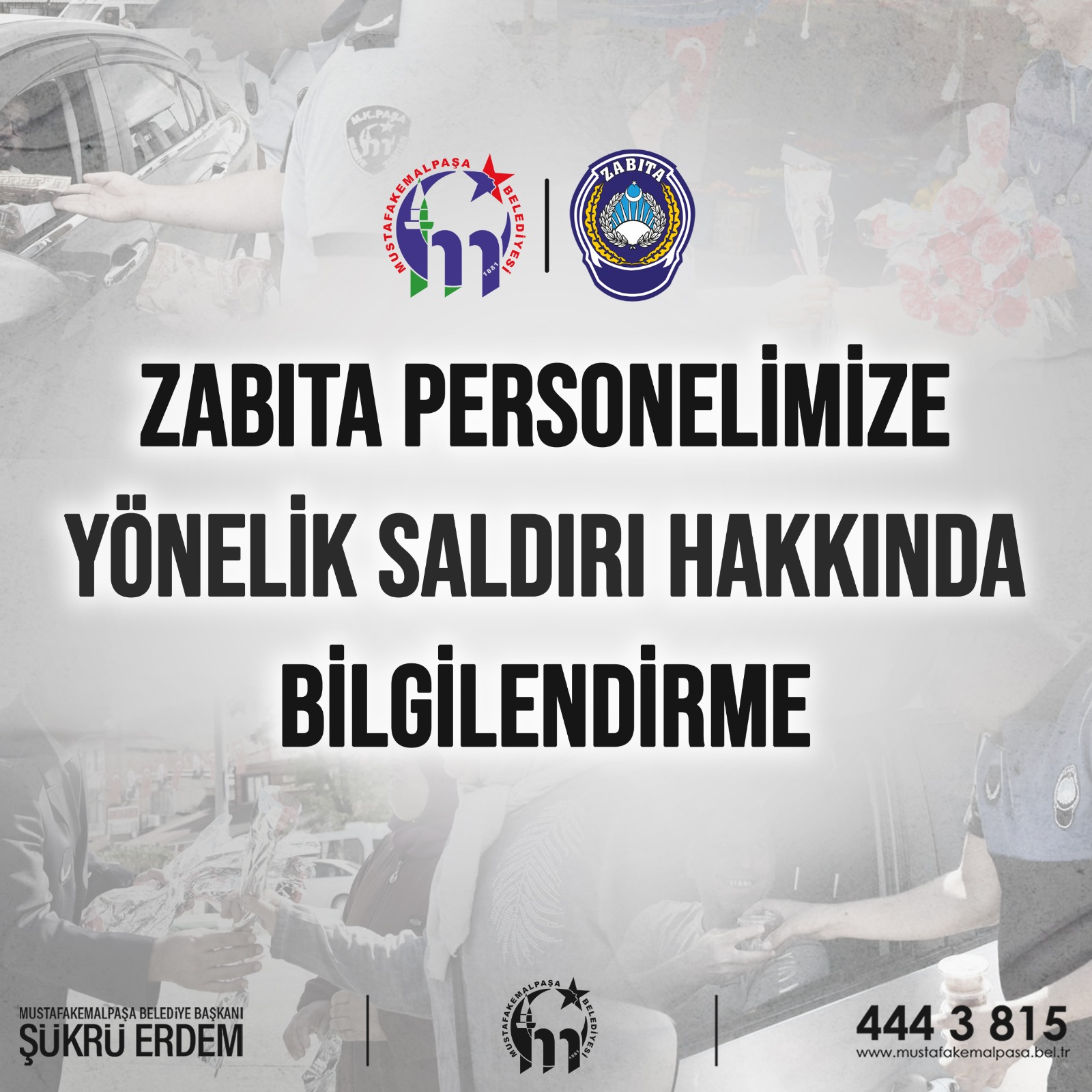 Zabıta Personelimize Yönelik Saldırı Hakkında Açıklama 