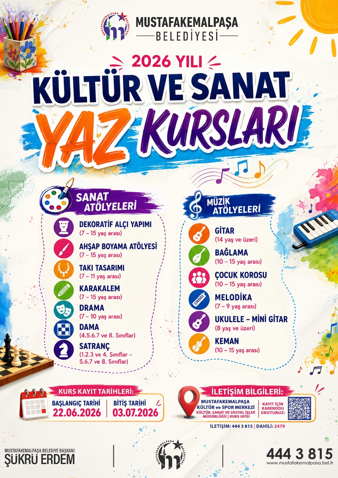 YAZ TATİLİNDE BELEDİYE KURSLARI