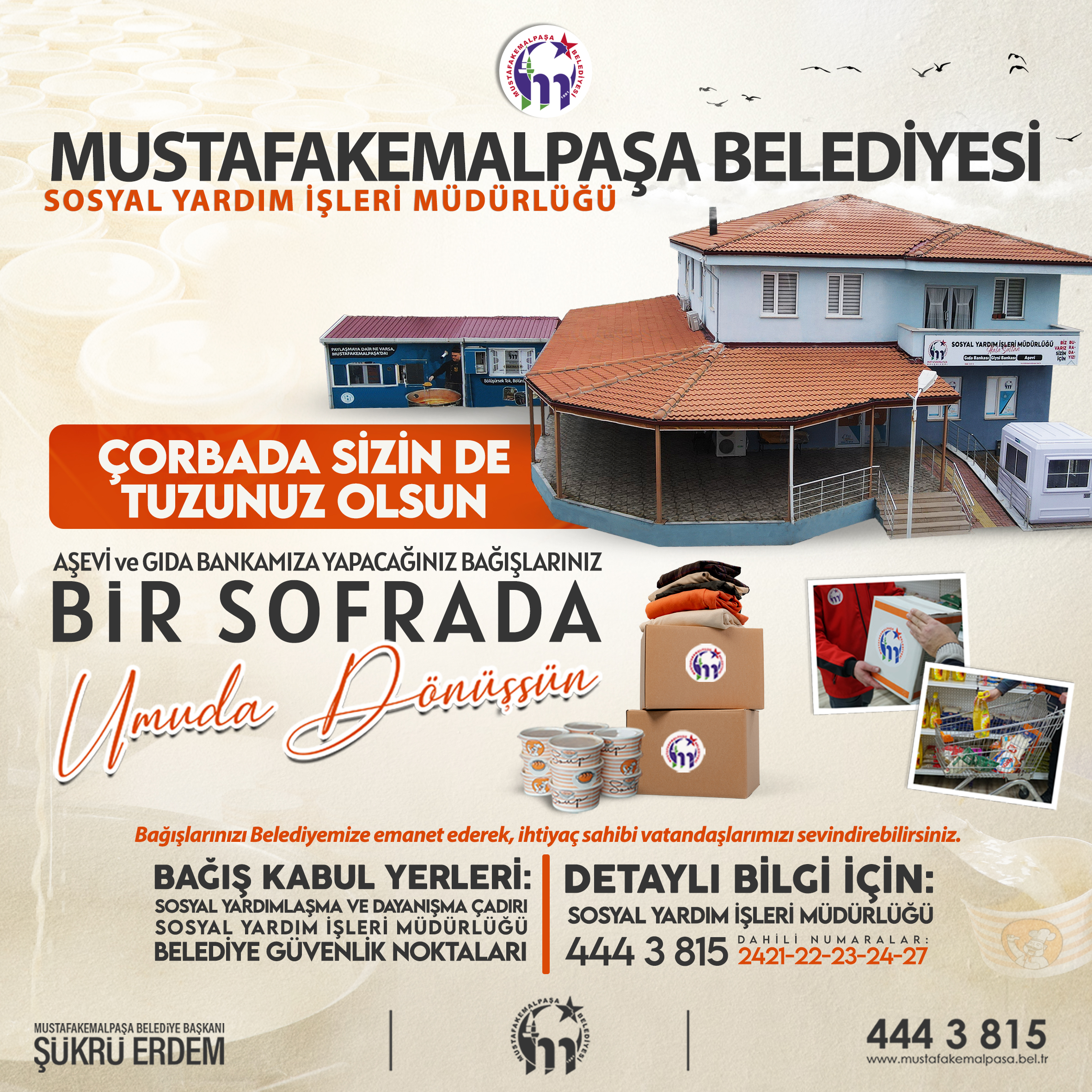 Mustafakemalpaşa Belediyesi Sosyal Yardım İşleri Müdürlüğü Çorbada Sizin de Tuzunuz Olsun Kampanyası 